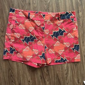 Ann Taylor Factory Floral Print Chino Shorts  Size 12